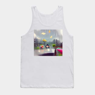 Rainy and Cold Autumn Day in the City Tank Top